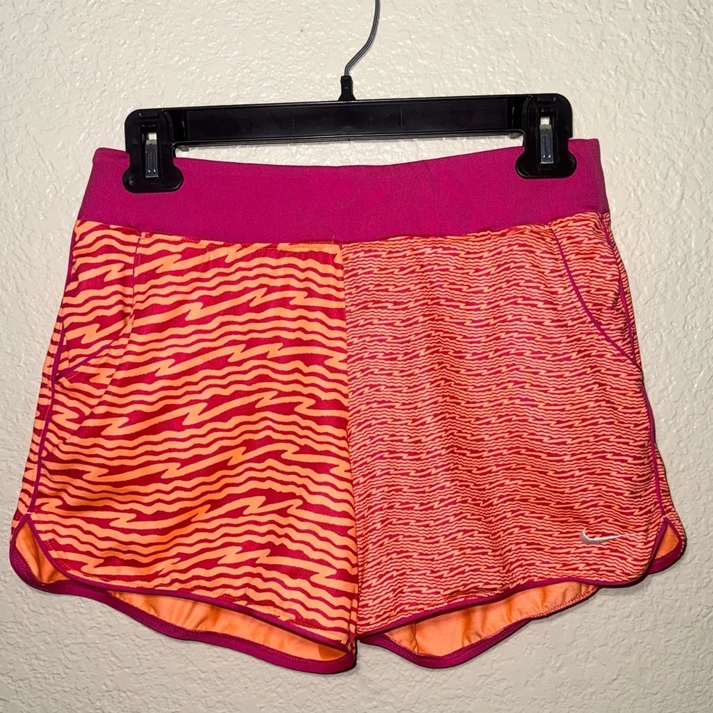Nike Dri Fit Shorts Girls XL Orange Pink Athletic Running Activewear